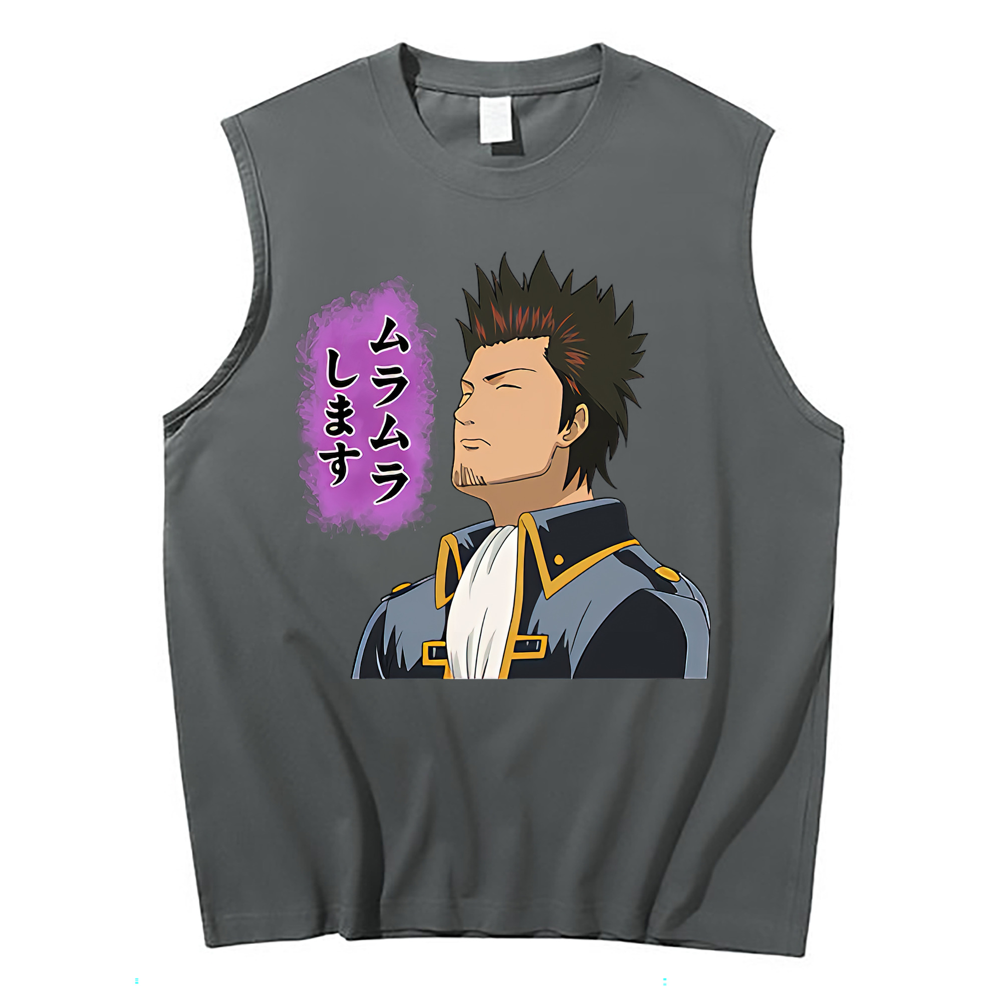（画像用） ぎんたま 坂田銀時（さかたぎんとき） 神楽 志村新八（しむら しんぱち） GINTAMA Sakata Gintoki Kagura Shimura Shinpachi コットン100％タンクトップ（フロントプリント）
